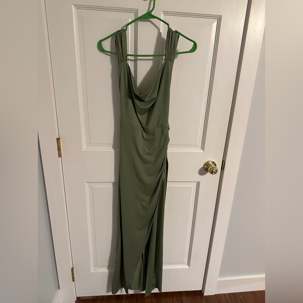Sleeveless cowl neck dress